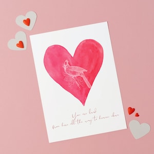 Vous êtes aimé, carte de sympathie pour le ciel, carte de sympathie pour cardinal, carte pour veuve, carte pour veuf