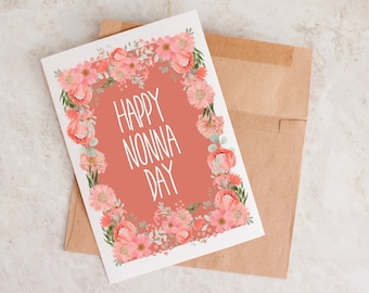 Happy Nonna Day, Nonna Card, Gift for Nonna, Nonna Mother's Day Card, Card For Grandmother, Nonna Birthday