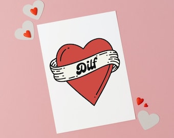 Carte Dilf, carte drôle de fête des pères, carte pour mari, carte papa, fête des pères