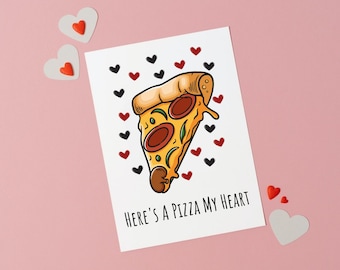 Funny Anniversary Card, Pizza Card, Card For Him, Card For Her, Valentine, Card For Her, Anniversary Gift, Pizza Lover