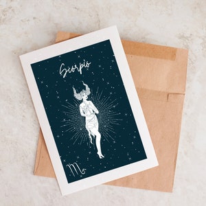 Cartão de aniversário exclusivo, cartão de aniversário de Escorpião, cartão para Escorpião, cartão de aniversário de astrologia, cartão para aniversário, Escorpião