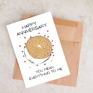 Grappige verjaardag bagelkaart: &#39;Je betekent alles voor mij&#39;