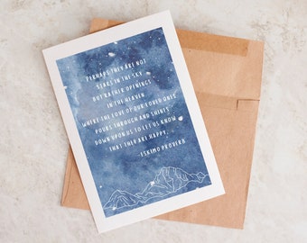 Sympathy Card, Stars In The Sky Quote, Condolence's Card, Thinking Of You Card, Card For Widow, Card For Widower