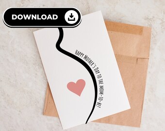 Pregnancy Mother's Day Card: Mom-To-Be Gift (PDF)