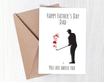 Carte drôle de fête des pères, papa, vous êtes au-dessus de la normale, carte heureuse de fête des pères, carte pour papa golfeur, carte pour papa