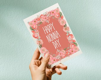 Glad mormors dag-kort, mors dag-kort till mormor, blommigt mormorskort, italiensk mormorspresent
