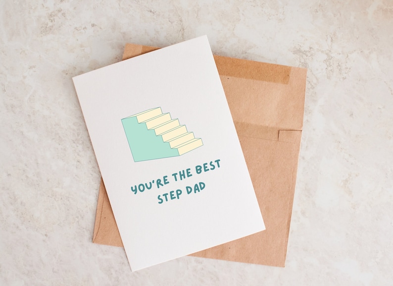 You're The Best Step Dad, Funny Step Dad Card, Father's Day Card, Father's Day Step Dad image 1