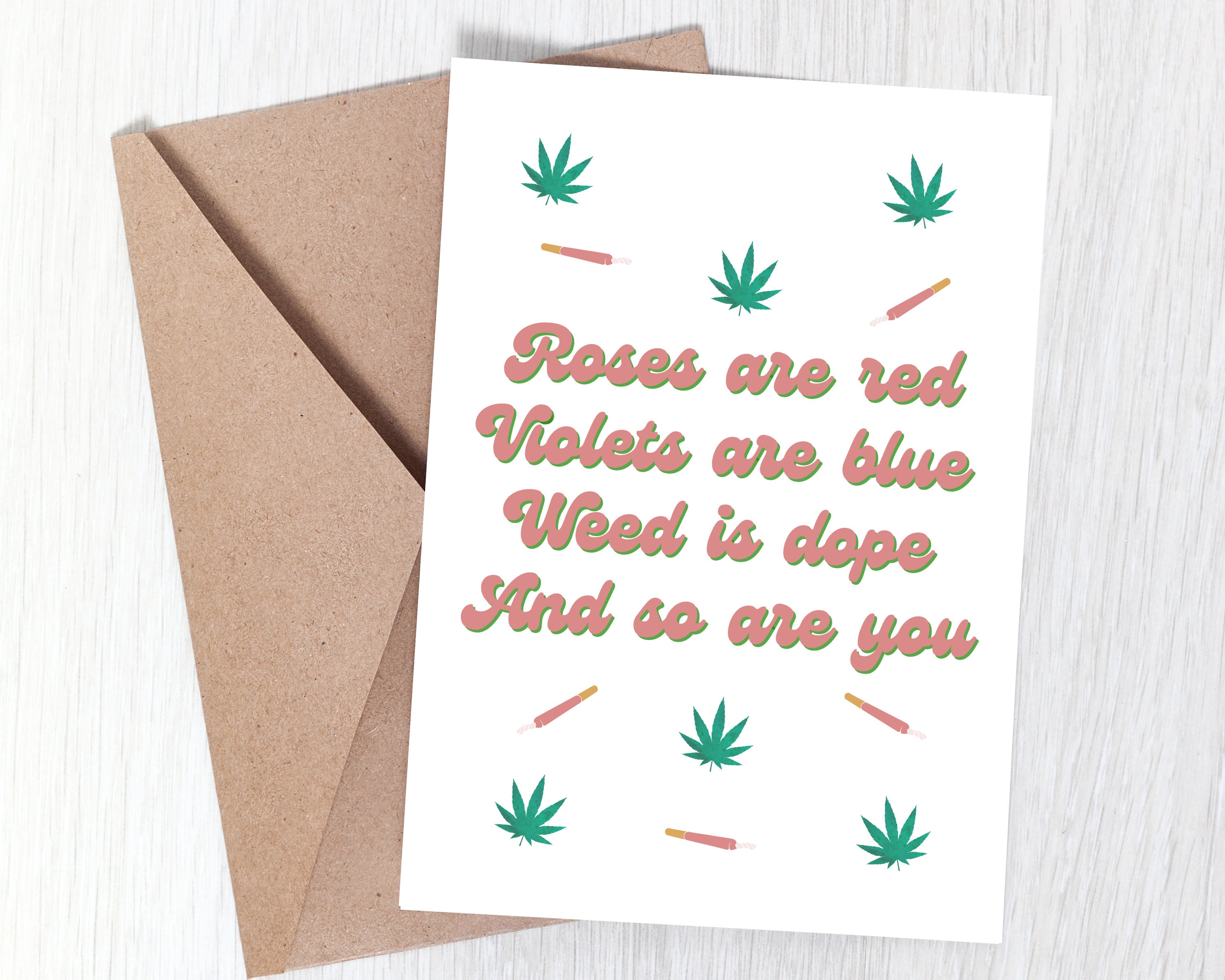 Funny Anniversary Card Stoner Poem Card for Stoner - Etsy Australia