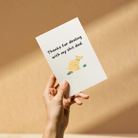 Funny Dog Dad - Father’s Day Card, Card From the Dog, Dog Dad Gift