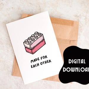 Druckbare Jubiläumskarte, füreinander gemacht, Jubiläumskarte, digitale Jubiläumskarte