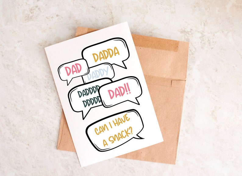 Dad, Can I Have A Snack, Funny Card For Dad, Father's Day, Dad Card, Dad Gift image 1