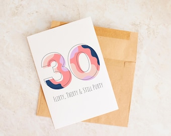 Tarjeta divertida de 30 cumpleaños: 30 coquetos