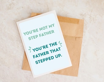 Step Dad Card: Father's Day, Birthday Card