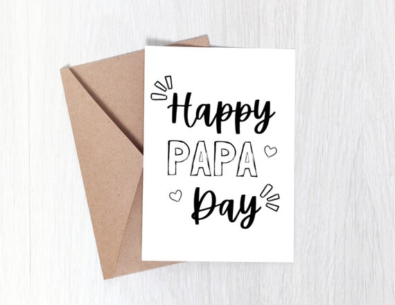 Happy Papa Day Card for Papa on Father's Day Unique - Etsy