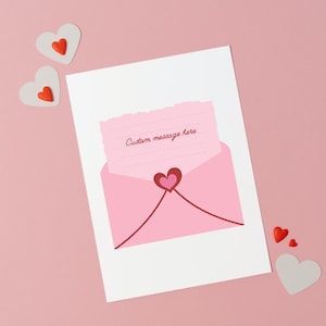 Tarjeta de mensaje de aniversario personalizada, tarjeta de aniversario, amor, personalizada