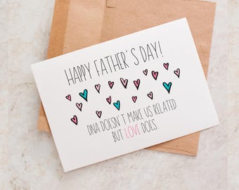 Step Dad, Fathers Day Card, Unique Card For Step Dad, Fathers Day, Step Dad Card