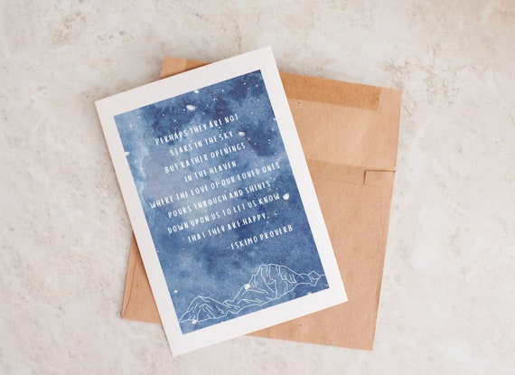 Comes In Waves Sympathy Card in Navy Comes In Waves Sympathy Card in Navy