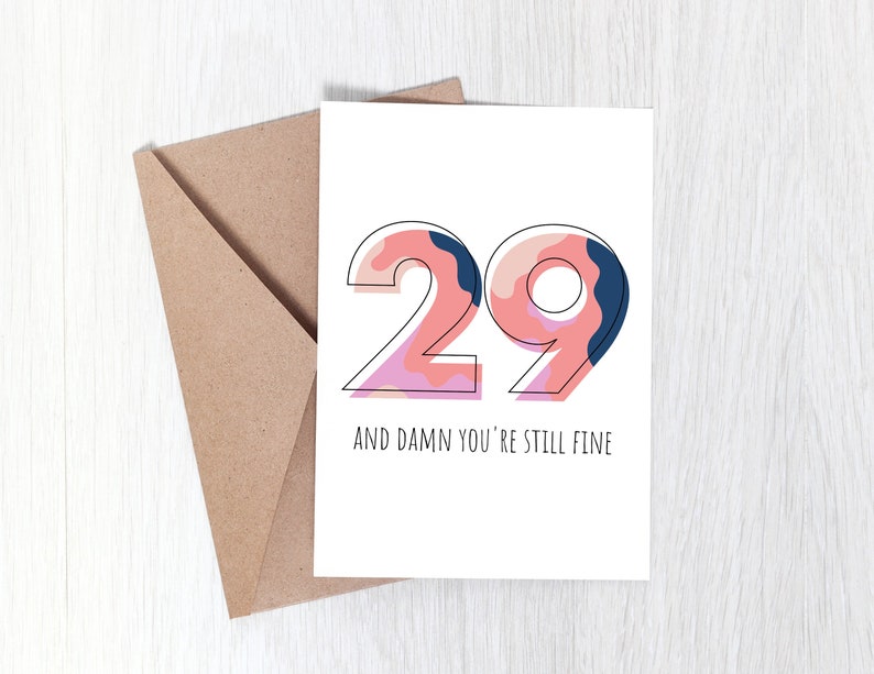 29th Birthday Card Funny Birthday Card for 29th Birthday - Etsy