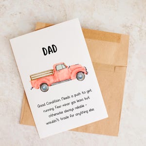 Carte de fête des pères, carte drôle pour papa, carte pour papa, anniversaire de papa, père