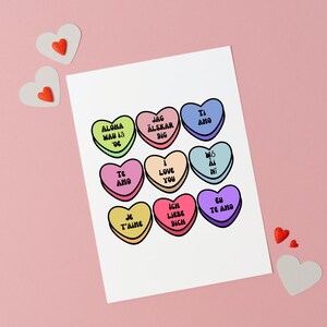 I Love You, Love Languages Card, Unique Valentines Day Card, Valentines Day