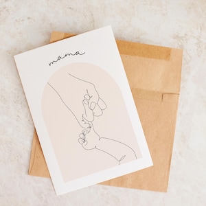 Carte de maman, nouvelle carte mère, carte de bienvenue de bébé, nouveau bébé, baby shower