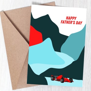 Unique Father's Day Card, Race Car Father's Day Card, F1 Father's Day Card, Formula One, Race Car Gift, Card For Dad