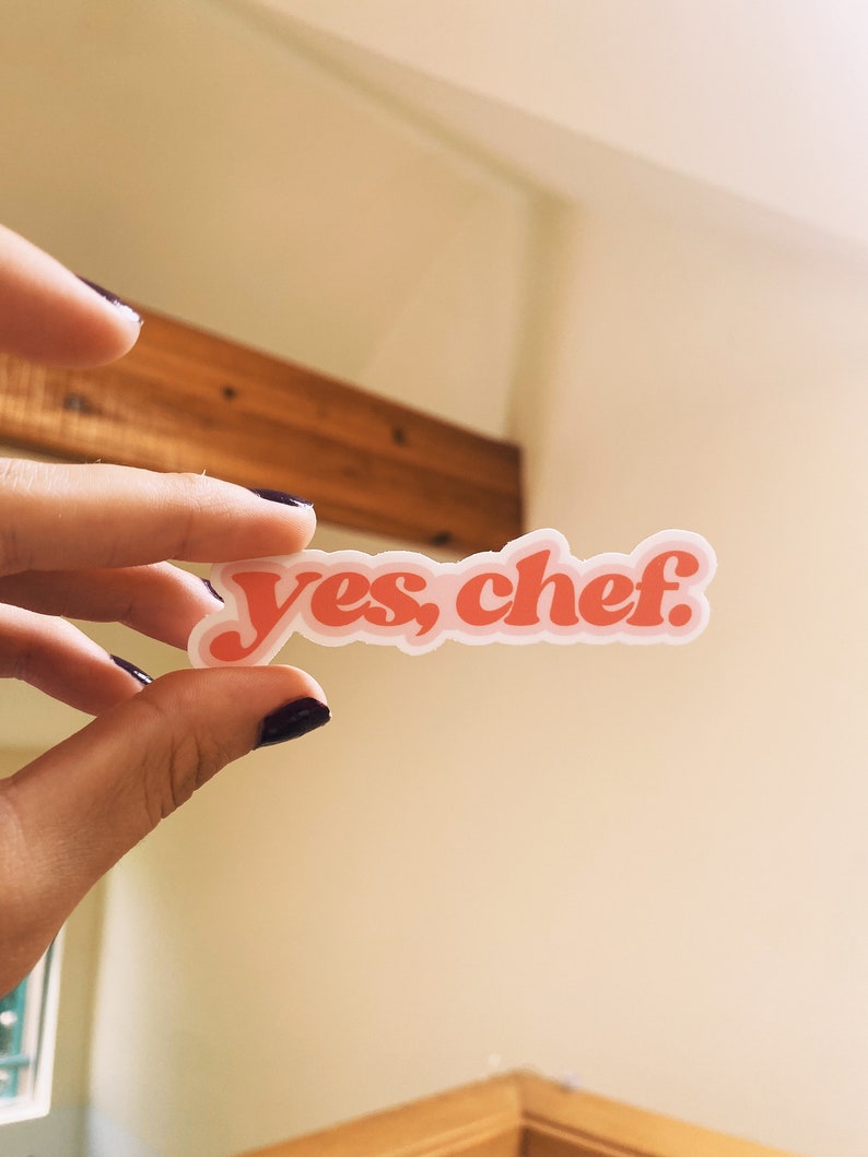 Yes, Chef Sticker, Yes Chef, Chef Sticker, Chef Decal, Cook Sticker, Restaurant Worker Gift image 3