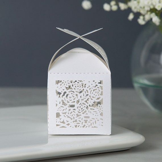 Roses Bridal Shower Favor Boxes Wedding Favor Boxes Etsy