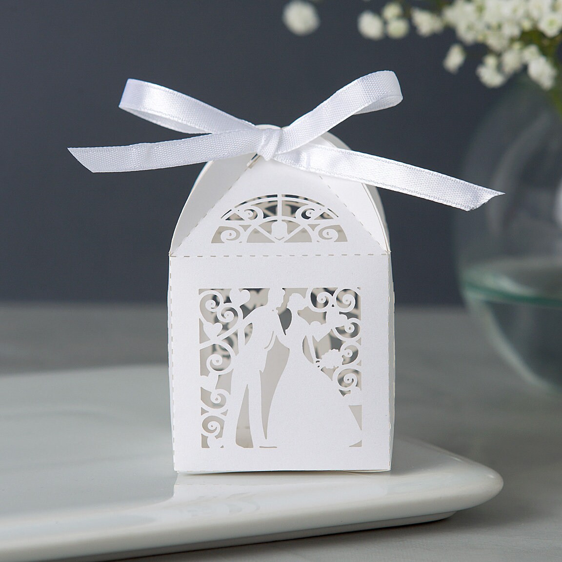 Bridal Shower Favor Boxes Bride and Groom Boxes 10pack Etsy