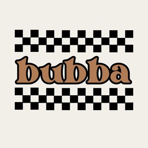 Bubba kariert svg Design, Plotterdatei für Schneidemaschine, bubba Grafik-T-Shirt, png, pdf, jpg, Bruder, trendy kariert