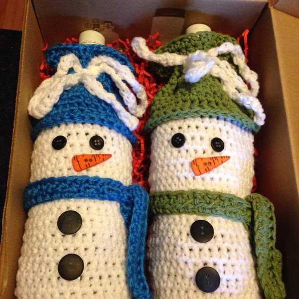 Snowman Wine Bottle Etsy