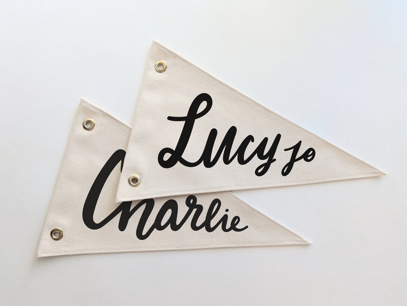 Custom Name Pennant Flag Cursive image 2