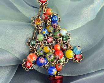 Christmas Tree Pin, Christmas Brooch, Christmas Jewelry, Christmas Pins, Holiday Brooch, Holiday Jewelry, Tree Pin, Xmas Tree P185