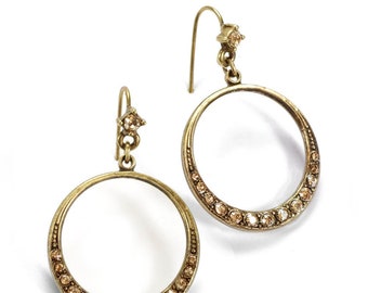 Hoop Earrings, Bridal Earrings, Bridal Jewelry, Bridesmaid Gift, Wedding Earrings, Wedding Jewelry, Bridesmaid Jewelry, Circle Earrings E805