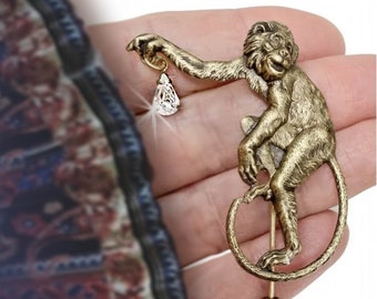 Crystal monkey hotsell jewelry etsy