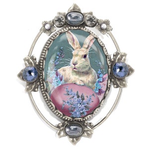 Vintage Bunny Rabbit Brooch, Spring Jewelry,  Easter gifts, Rabbit lover gift, Easter jewlery, P330