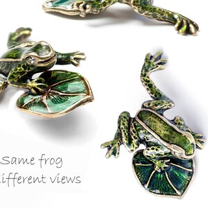 Frog pin, Enamel pin, Lapel pin, silver frog brooch, Backpack pin, Frog Jewelry, Frog gift, Rainforest jewelry