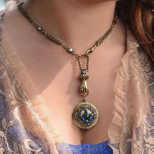 Victorian Locket Necklace, Vintage Love Locket, Bridal locket necklace, Renaissance Necklace N1394