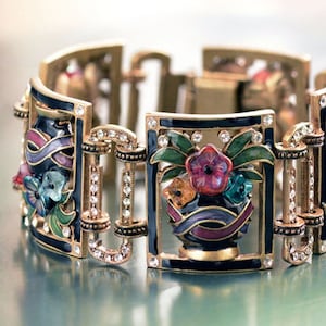 Vintage Enamel Jewelry Etsy