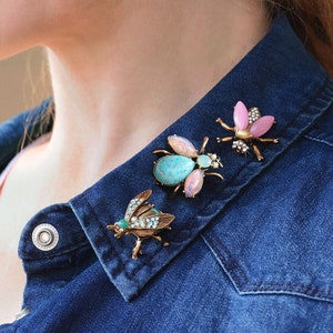 Bee Pin, Bee Jewelry, Bee, Queen Bee, Brooch, Honeybee, Bumble Bee Pin, Honey Bee Pin, Bees, Insect Brooch, Insect Jewelry, Insect P5280 image 2