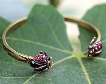 925 Sterling Silver Seven Star Ladybug Bracelet Four Leaf Clover Five  Flower Bracelet For women Fine