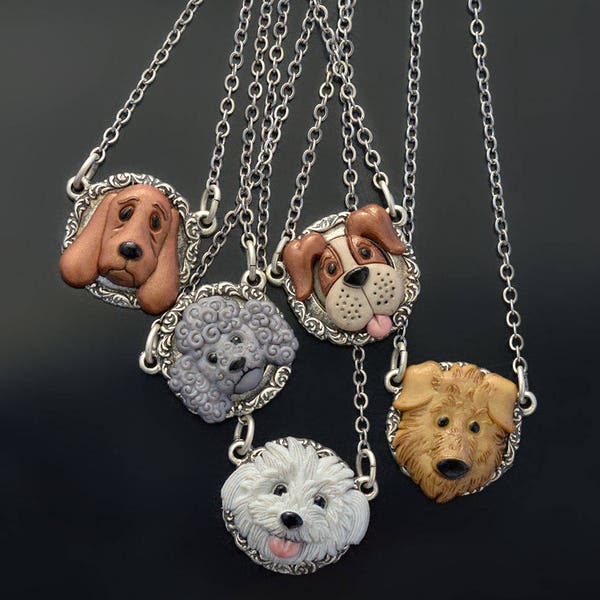 Dog Necklace, Dog Pendant, Dog Jewelry, Dog Lover Gifts, Puppy, Animal Rescue, Dog Gift, Hound, Terrier, Boxer, Retriever, Poodle N1543