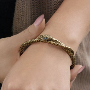 Slangenslangarmband, gotische middeleeuwse donkere armband in academische stijl, Halloween-sieraden EL_BR109