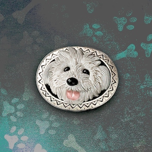 Westie Dog Pin: Sweet Romance Terrier Lapel Brooch