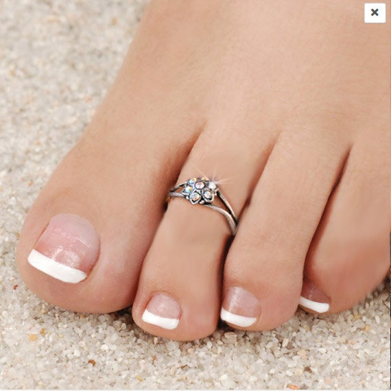 Toe Ring Stack Ring Crystal Rose Ring Midi Ring Boho Ring