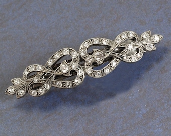 Barrette à noeuds français, barrette de mariage, barrette à cheveux, barrette en argent, barrette française, barrette de mariée, barrette, barrette à cheveux, barette B523