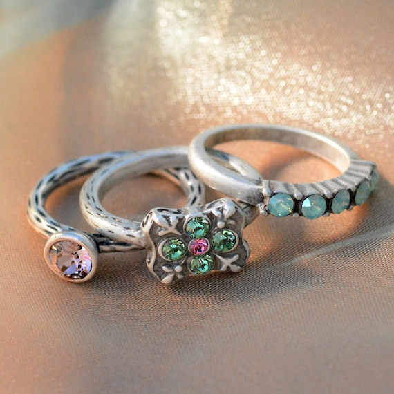 Swarovski stacking rings deals