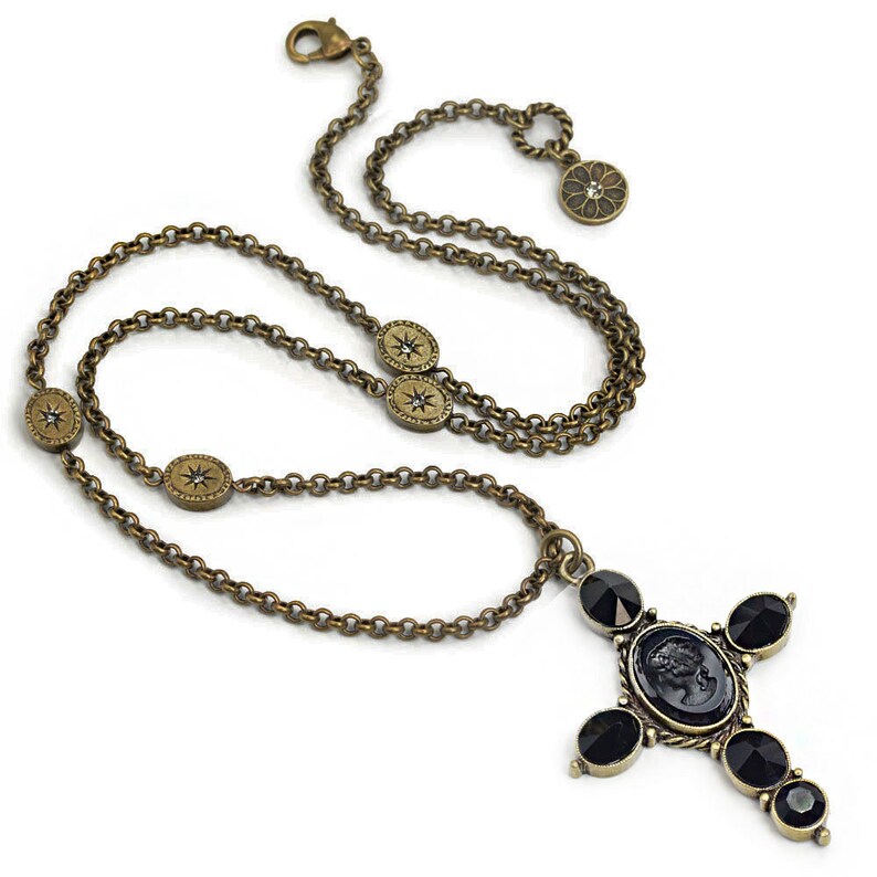 Cross Necklace Cross Pendant Religious Necklace Cross Etsy