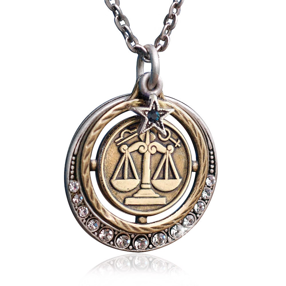 Libra Necklace Libra Jewelry Zodiac Pendant Libra Birthday | Etsy