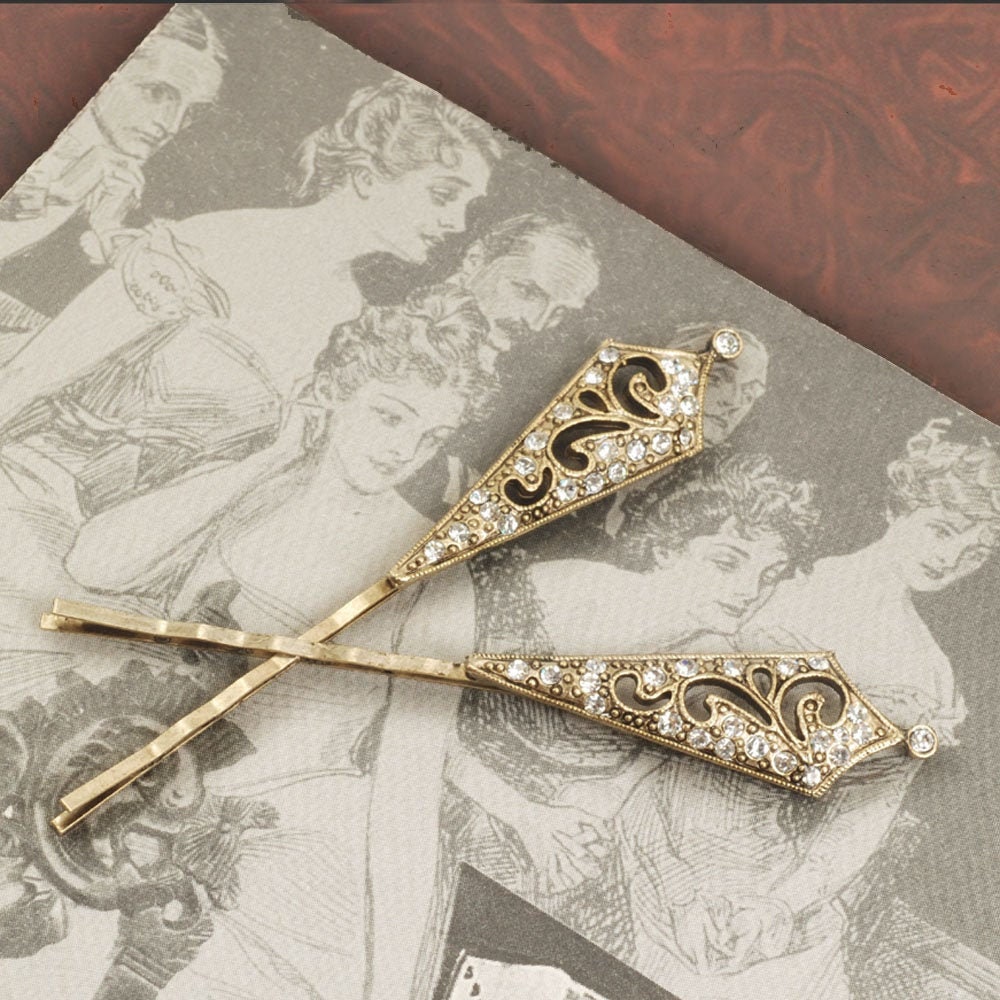ヘアアクセサリー TATIANA Heart Classic Double Bone Hairpin HB2217 Victorian Tapered Bobby Pins, Bobby Pins, Hair Pins, Hair